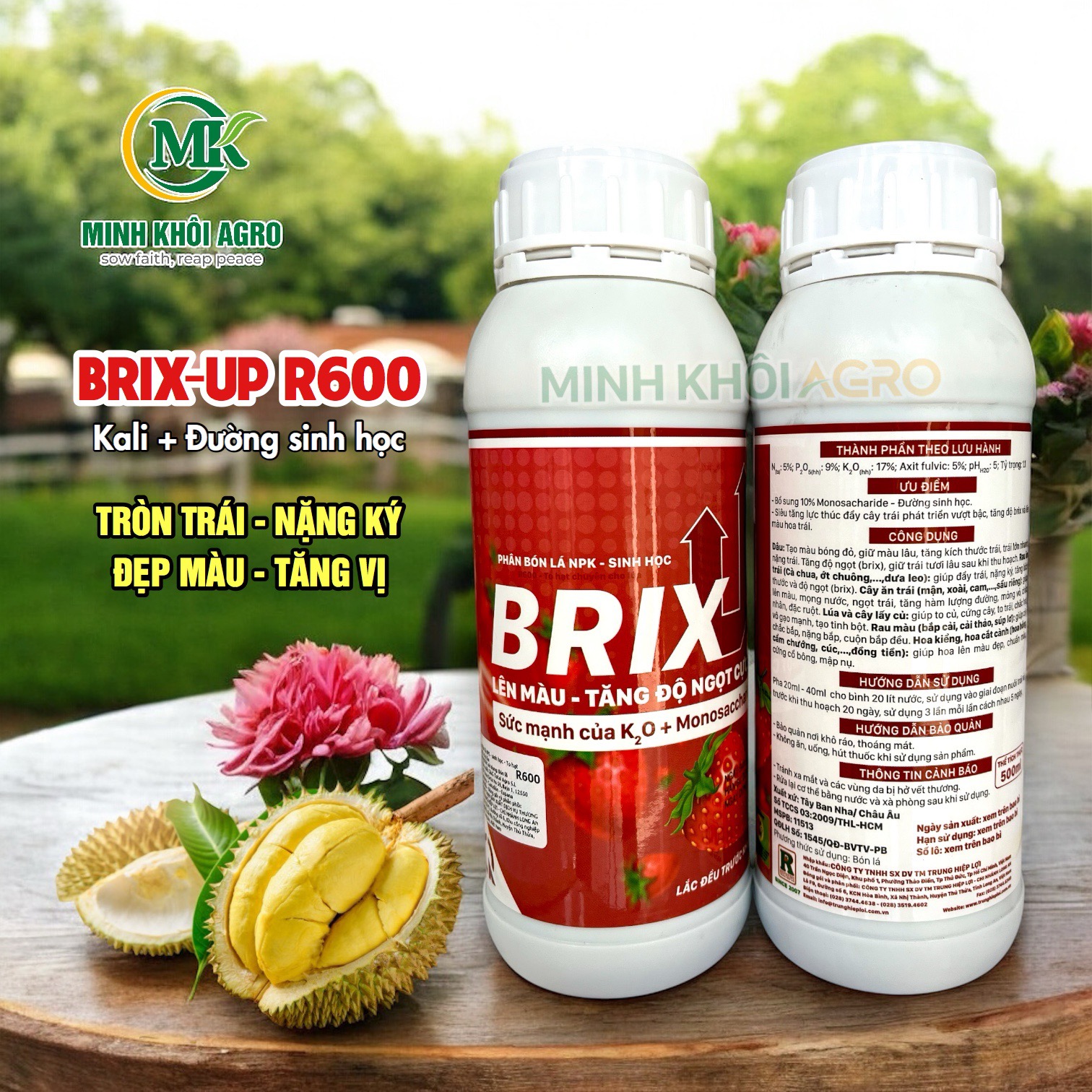 Phân bón Kali sinh học Brix-Up R600